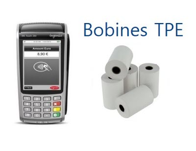 Rouleau TPE/CB - Bobine thermique - 57x50x12 mm - sans bisphénol A
